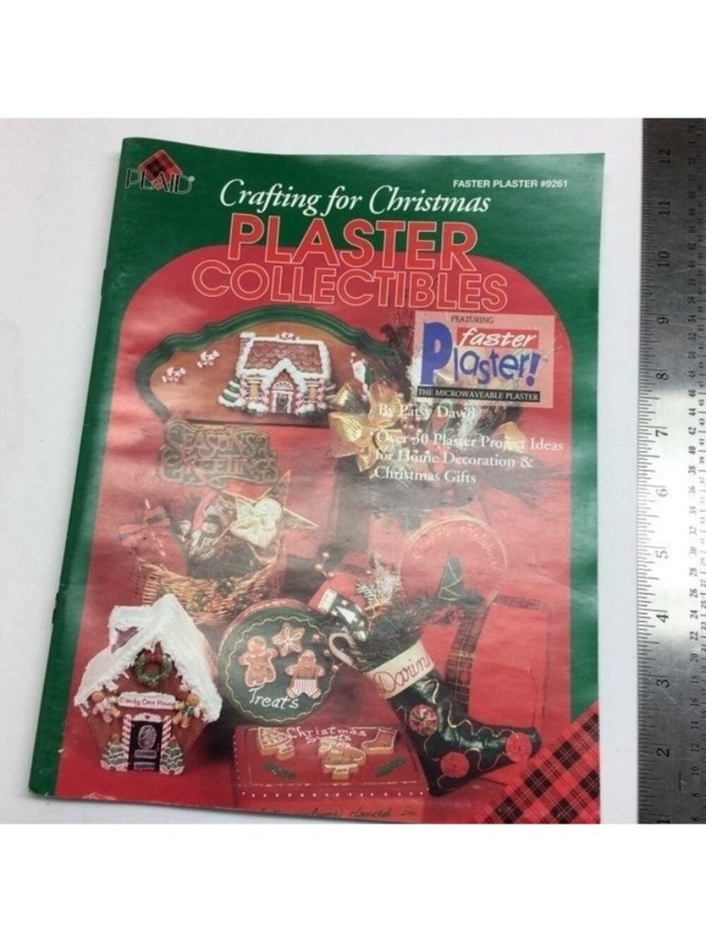 Crafting For Christmas Plaster Collectibles Patsy Davis Plaid 1992 Vintage Rare